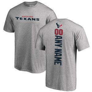 NFL Pro Line Houston Texans Ash Personalized Backer T-Shirt