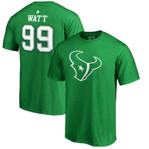 J.J. Watt Houston Texans Kelly Green St. Patrick’s Day Icon Name & Number T-Shirt