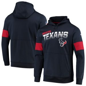 Men’s Houston Texans Nike Navy Sideline Team Logo Performance Pullover Hoodie