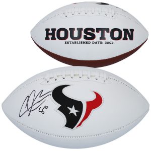 Andre Johnson Houston Texans Autographed White Panel Football