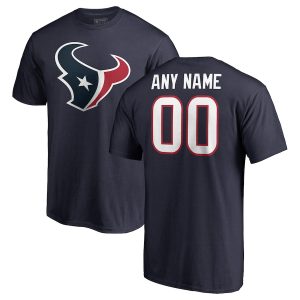 Houston Texans NFL Pro Line Any Name & Number Logo Personalized T-Shirt